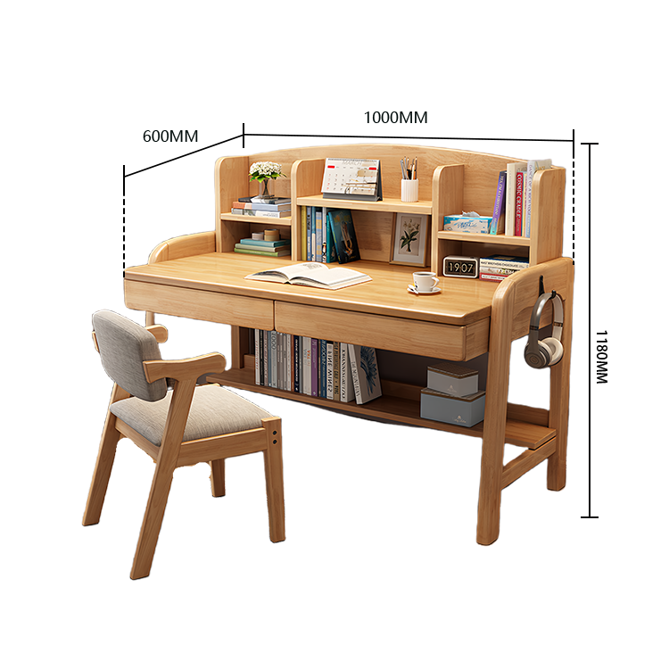 勉強机,デスク,学習デスク,昇降デスク,作業用,子供用,無垢材,収納棚