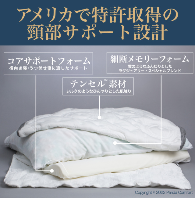 ストレートネック・猫背に！横向きやうつ伏せの枕 ​Panda Evolve