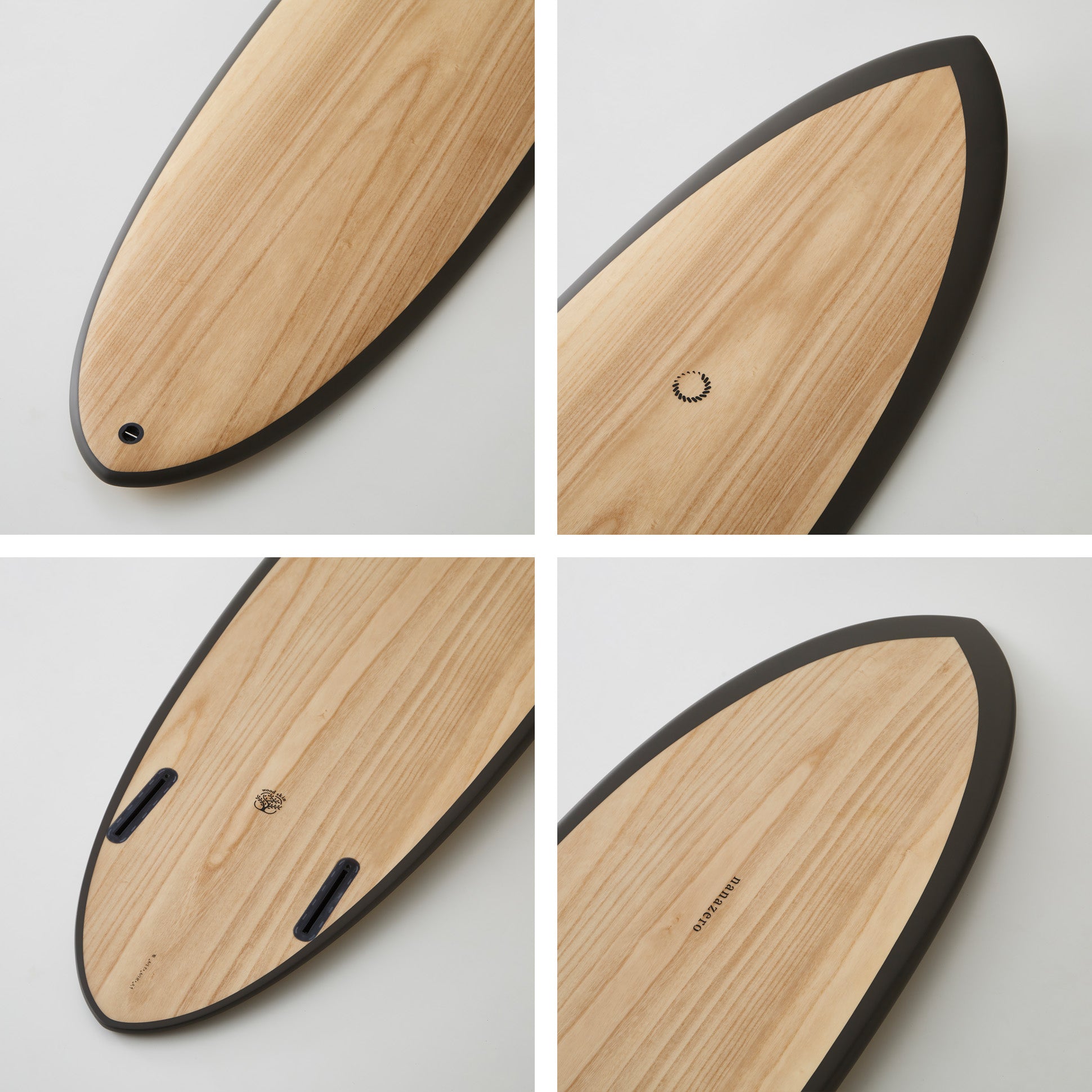 nanazero公式】WOOD SKIN サーフボード ハイブリッド HB01 ツイン