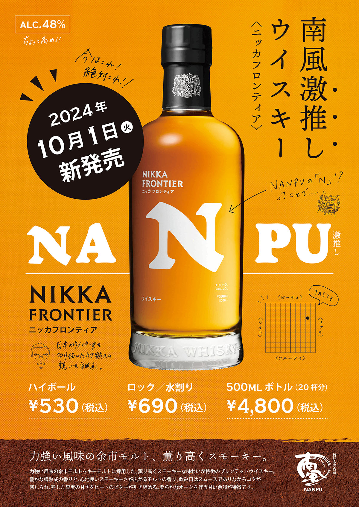 10/1 新発売】NIKKA FRONTIER | 旨いもの台所 南風