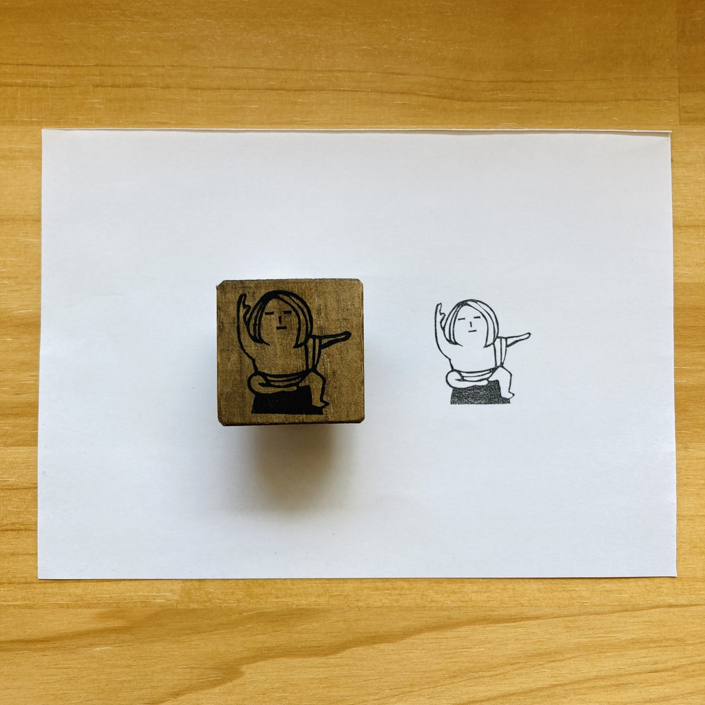 Okacchi 消しゴムはんこ 平和祈念像(3×3cm） – てがみ屋