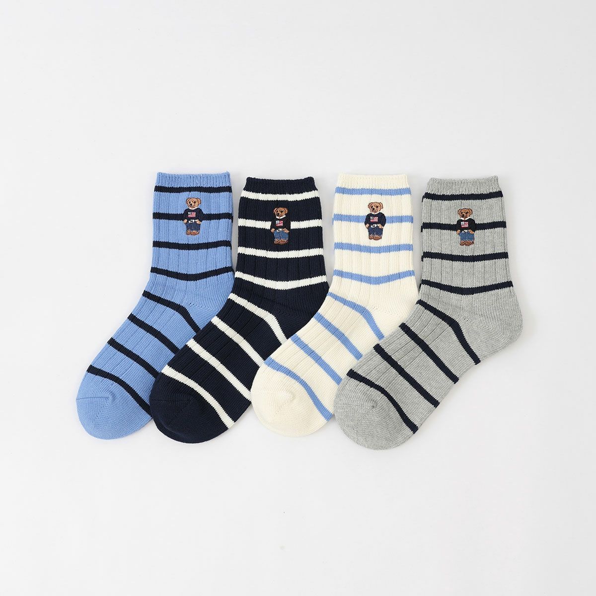 POLO RALPH LAUREN ボーダー柄 コアフラッグセーターベア刺しゅう