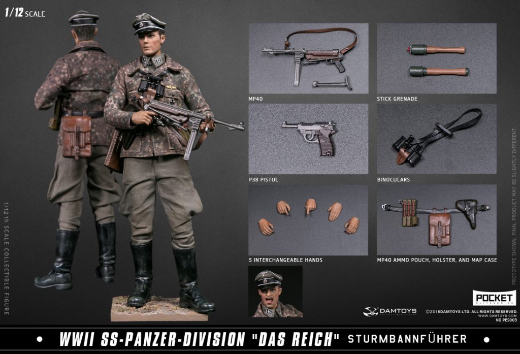 DAMTOYS 1/12 POCKET ELITE SERIES WWII SS-PANZER-DIVISION 
