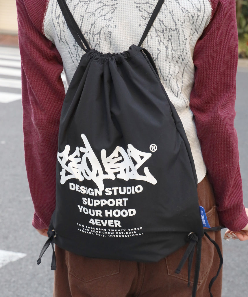 SEQUENZ 2 FACE STRING KNAPSACK / リバーシブル テック ナップサック