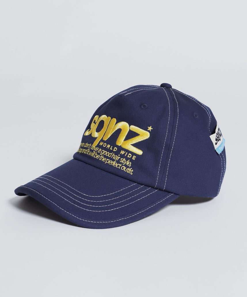 sqnz logo cap / ロゴ ベースボール キャップ 刺繍 ストリート