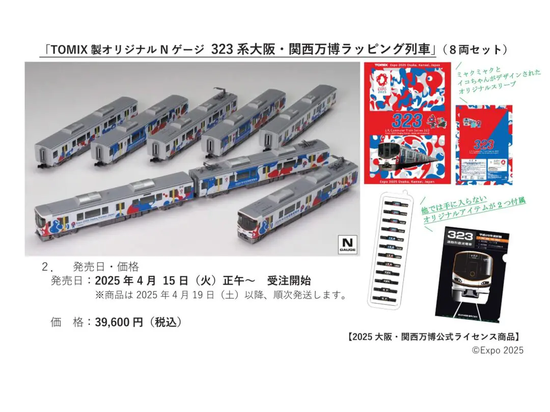 トレインボックス】323系大阪・関西万博ラッピング列車8両セット 2025