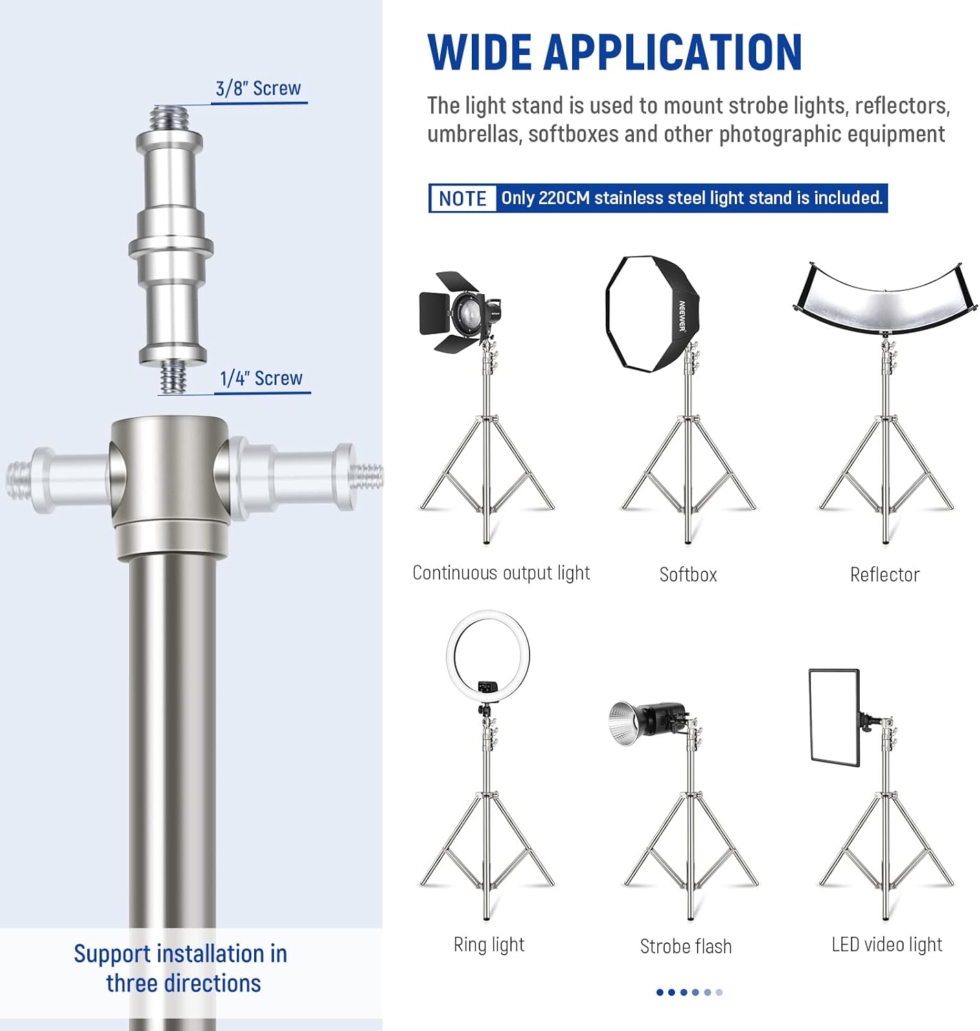 NEEWER ステンレス鋼製ライトスタンド - NEEWER – NEEWER.JP