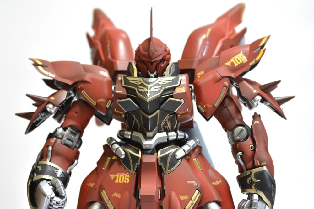 MG 1/100 シナンジュVer.kaを塗装作成して完成編。