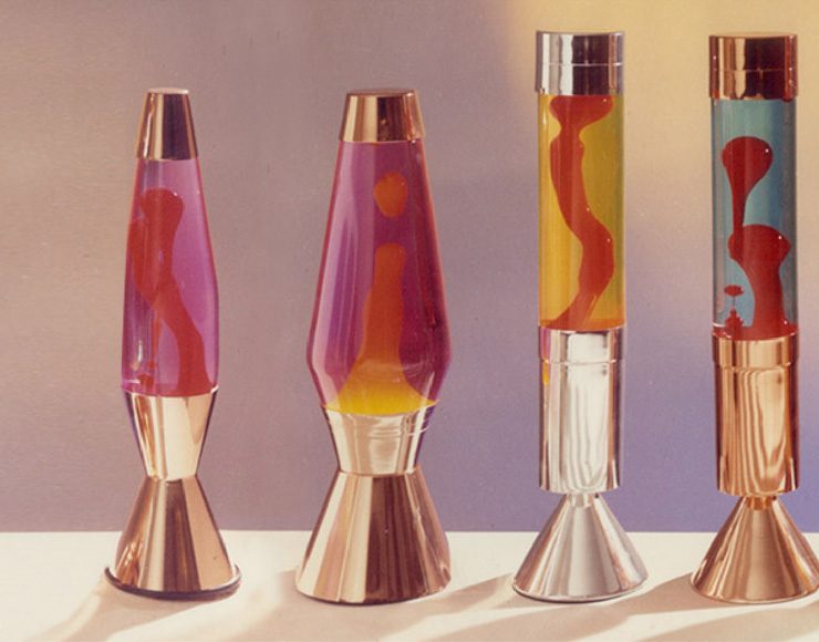 Mathmos Telstar, Astro Baby and Evo lava lamp bottle Violet Orange