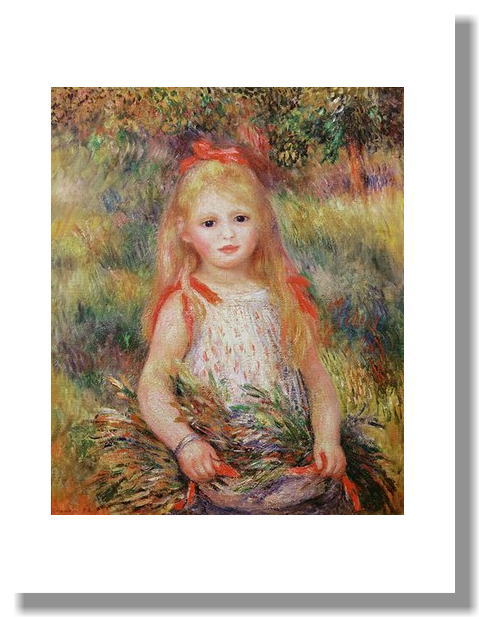 ルノワール 草束を持つ少女 1888