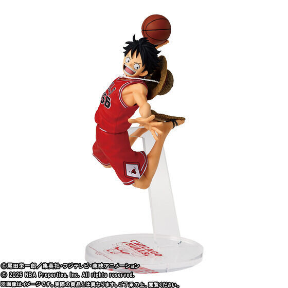 ONE PIECE×NBA】6チームのユニフォームを着たルフィのフィギュア、二次