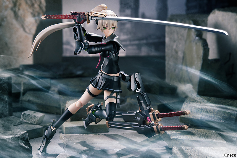 イラストレーター・neco氏が描く「重兵装女子高生」より、「壱」が