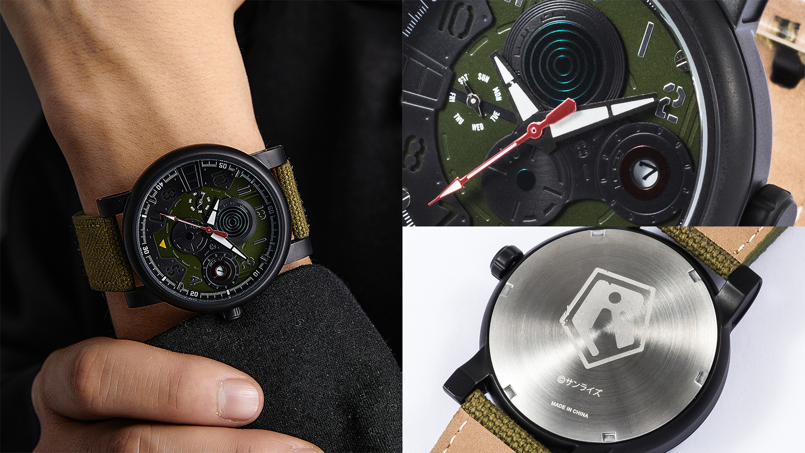 装甲騎兵ボトムズ』のスコープドッグをモチーフにした腕時計、財布