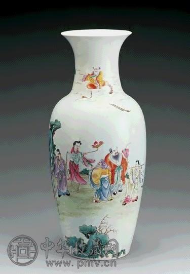 民国粉彩八仙纹瓶收藏资讯|艺术家|书画家|书画名人|书法家-中华收藏网