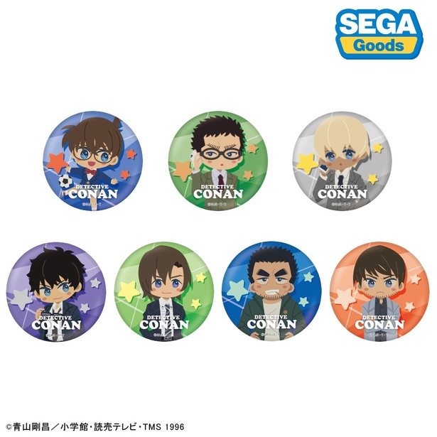 安室透や松田陣平も！「名探偵コナン」警察キャラ集結の缶バッジがセガ