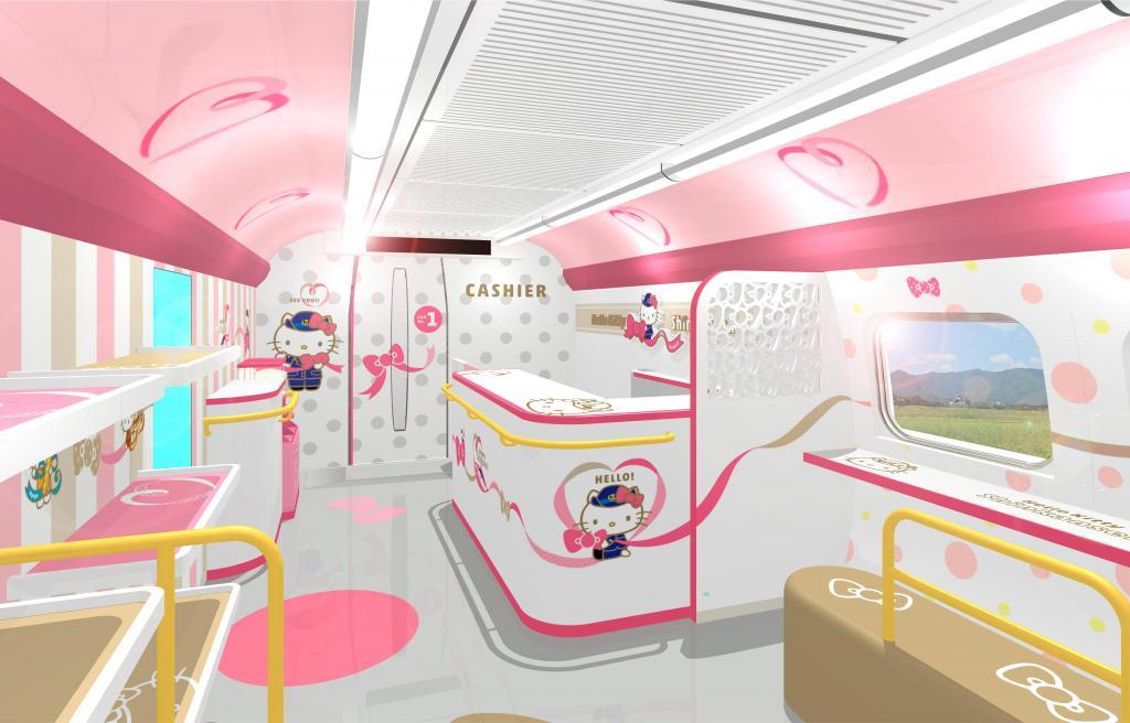 6月運行開始ハローキティ新幹線の内装発表「特別な空間」（Yahoo