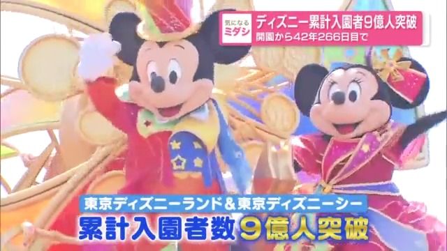 東京ディズニーランド開園から42年266日 東京ディズニーシーと合わせて