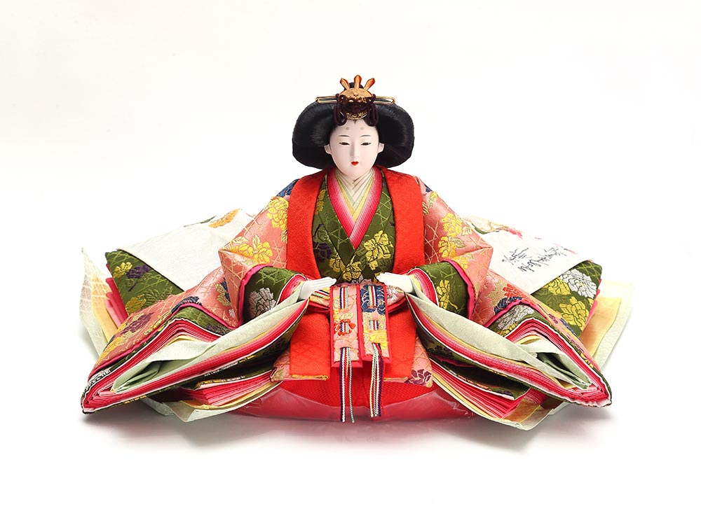 ひな人形】(平安光義) 070501 京七番親王 手刺繍黄呂染 七段飾り：節句