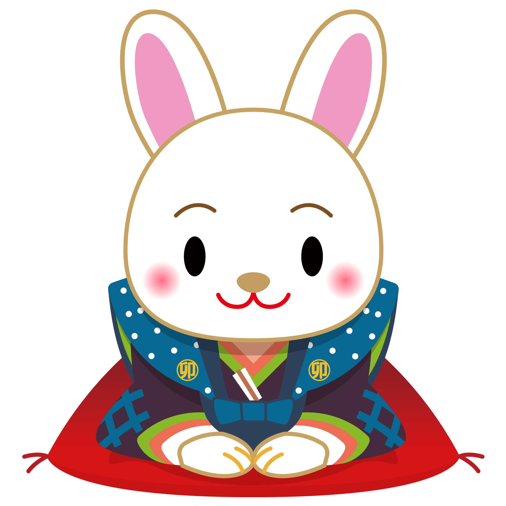 商用フリー・無料イラスト_干支_卯年（うさぎどし・うどし