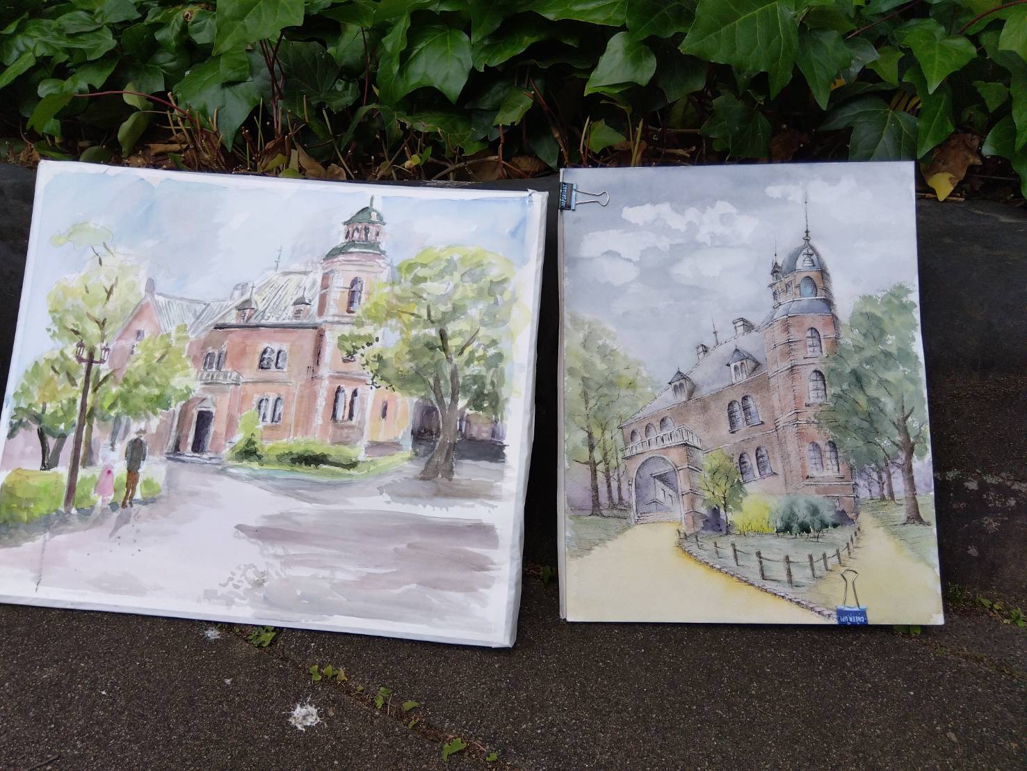 スケッチ会｜京都市｜同志社大学｜2024年5月｜風景画・作品｜スナップ