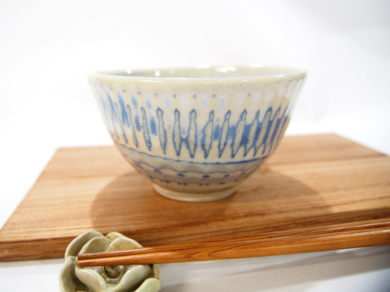 練上マーブル縦鎬 ごはん茶碗 2【甲和焼 芝窯】飯碗・鉢・どんぶり食器