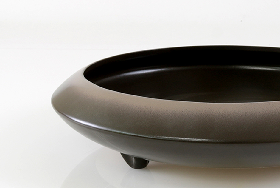 萬古焼の水盤花器 12号足付 | 花器と道具 | 日本総合園芸