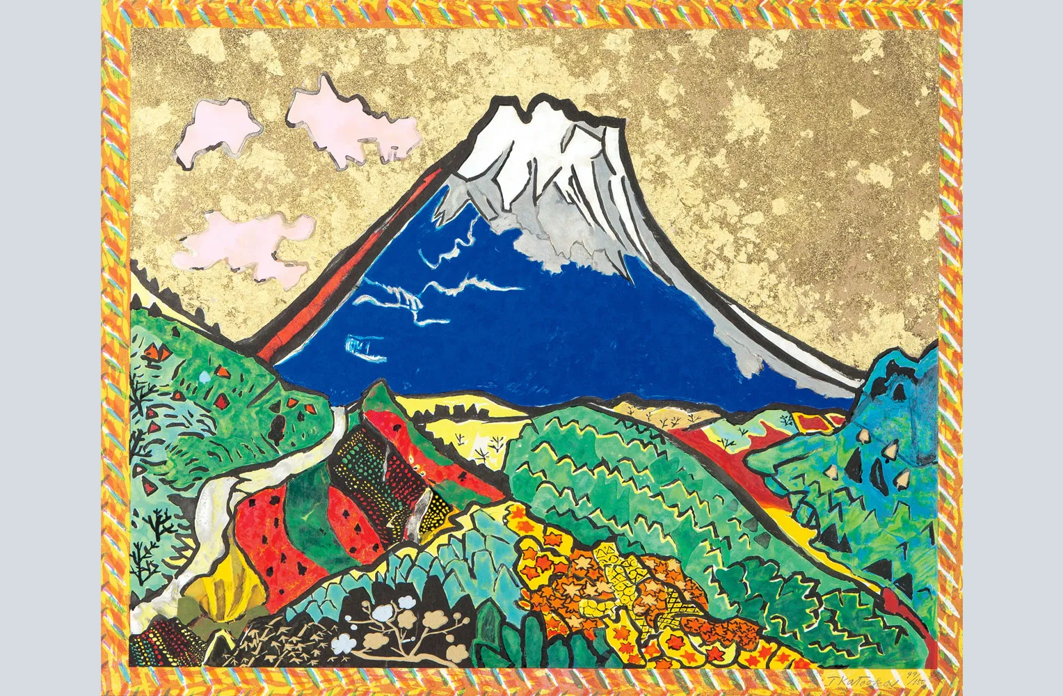 片岡球子【富士(箱根三国峠)】買取実績｜日晃堂 買取実績