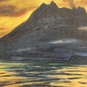 鈴木良三の絵画≪朝（桜島）≫を買取しました｜骨董品に関するコラム