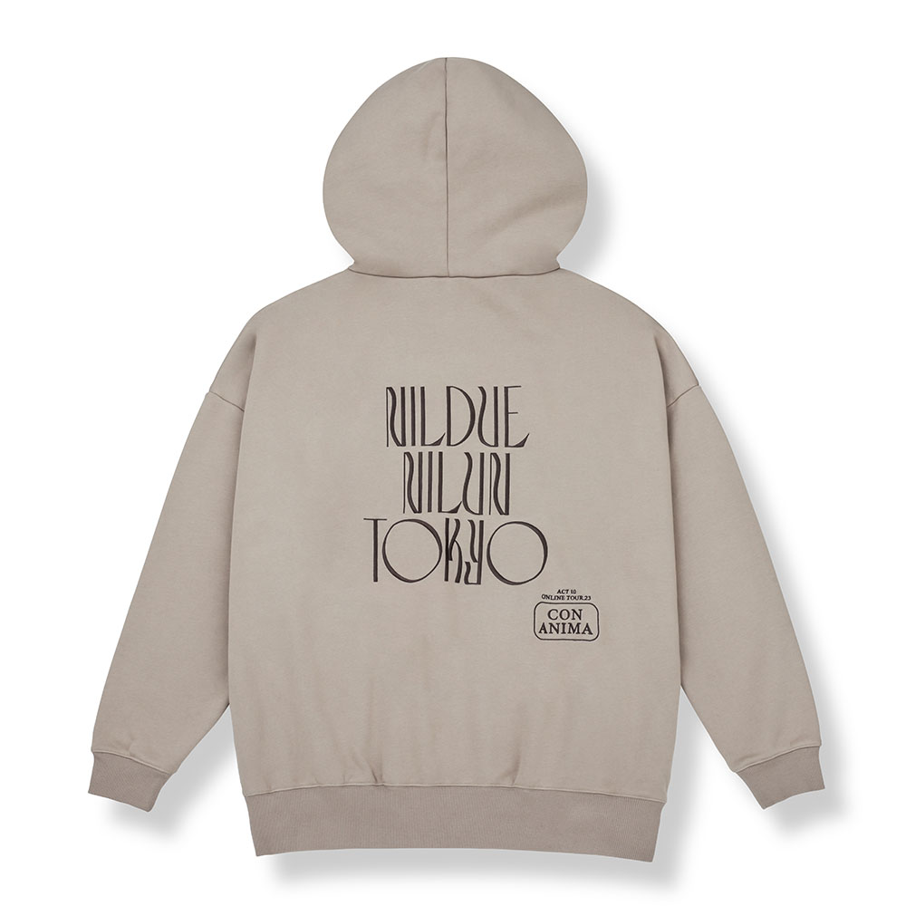 EMBROIDERY HEART HOODIE / GREIGE | NIL DUE / NIL UN TOKYO