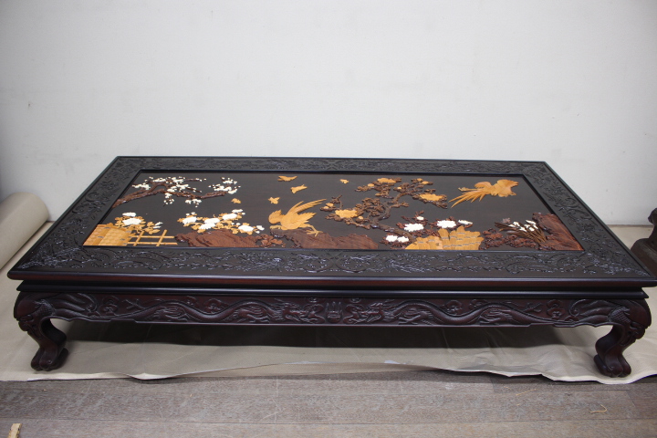 天花鳥紫檀6尺唐木座卓(座敷机) | 西川美術｜創業80年 奈良県の骨董品