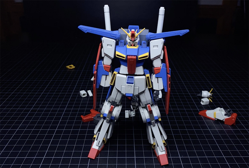 ガンプラ改造｜HGUC ZZガンダムをディテールアップ改造#1（上半身＆足