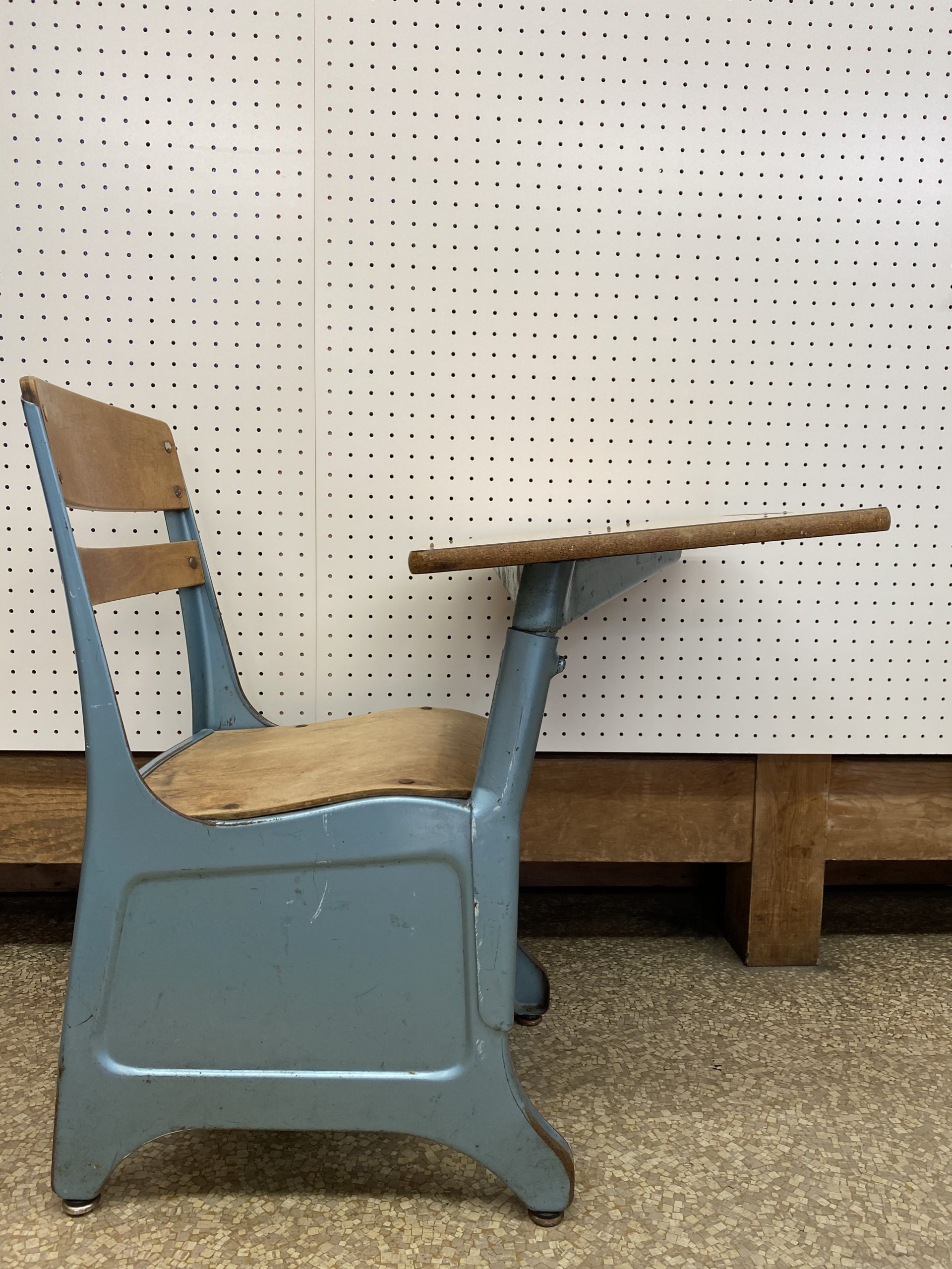 1950s スクールデスク チェア ブルー | 京都アンティーク・ビンテージ