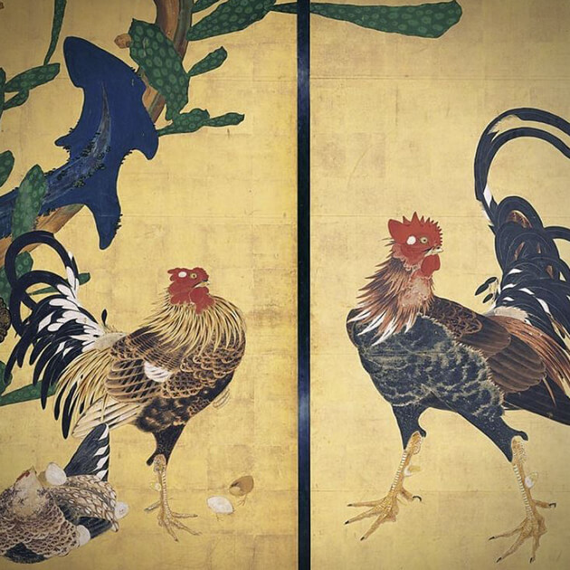 伊藤若冲・晩年の傑作「仙人掌群鶏図」の特別公開レポ - 野村美術