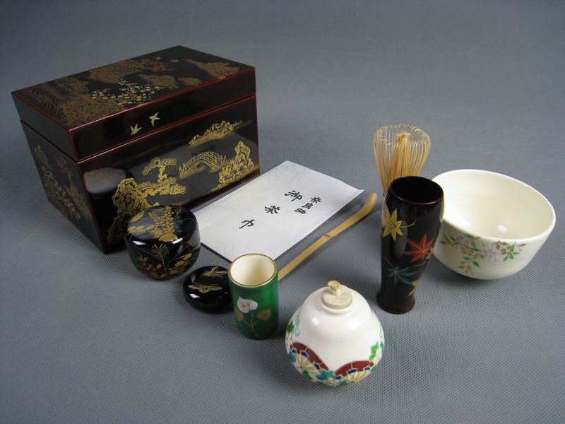 蒔絵茶箱揃 橋本春路 茶道具一式 棗/香合/茶筅/茶杓 | のみの市