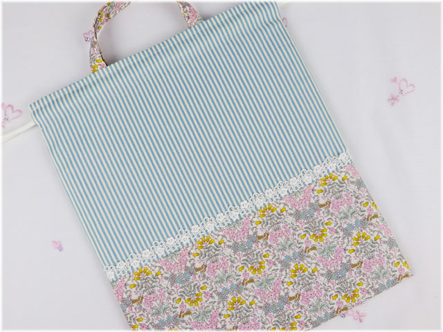 入園入学グッズ 幼稚園 保育園 | 巾着袋 【 リバティ風 小花 】体操服