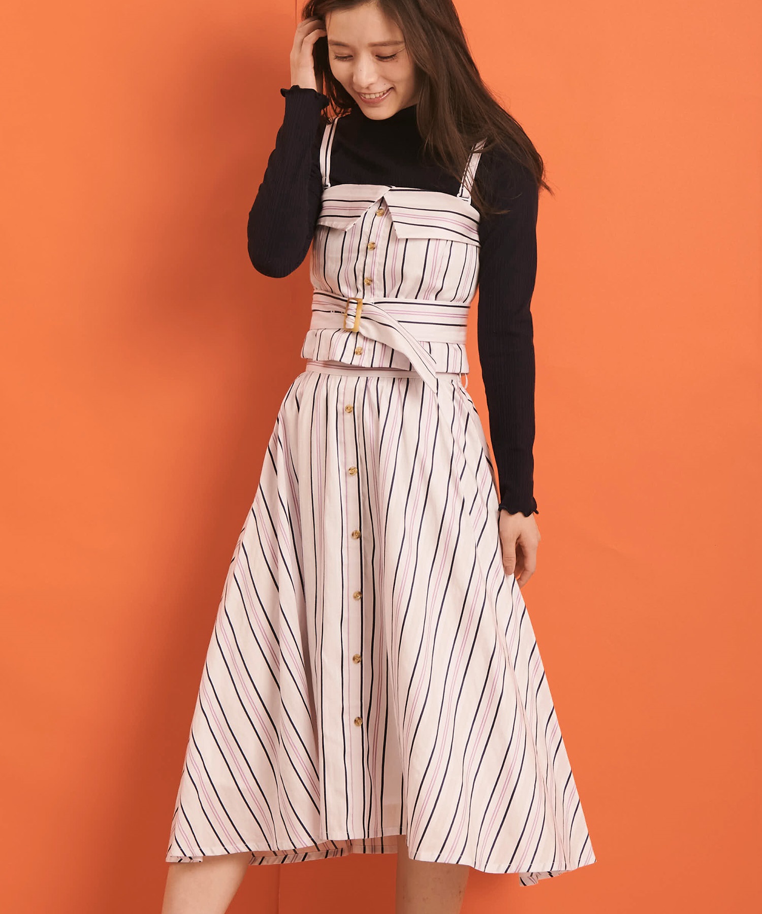 マルチストライプスカート | フレアスカート | NOELA OFFICIAL WEB STORE