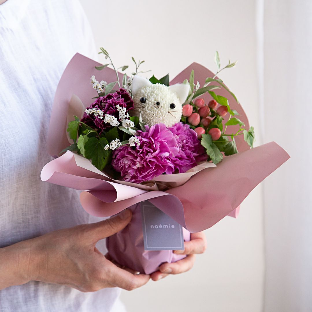 そのまま飾れる“こねこ”のブーケ(M) | noemie（ノエミ）