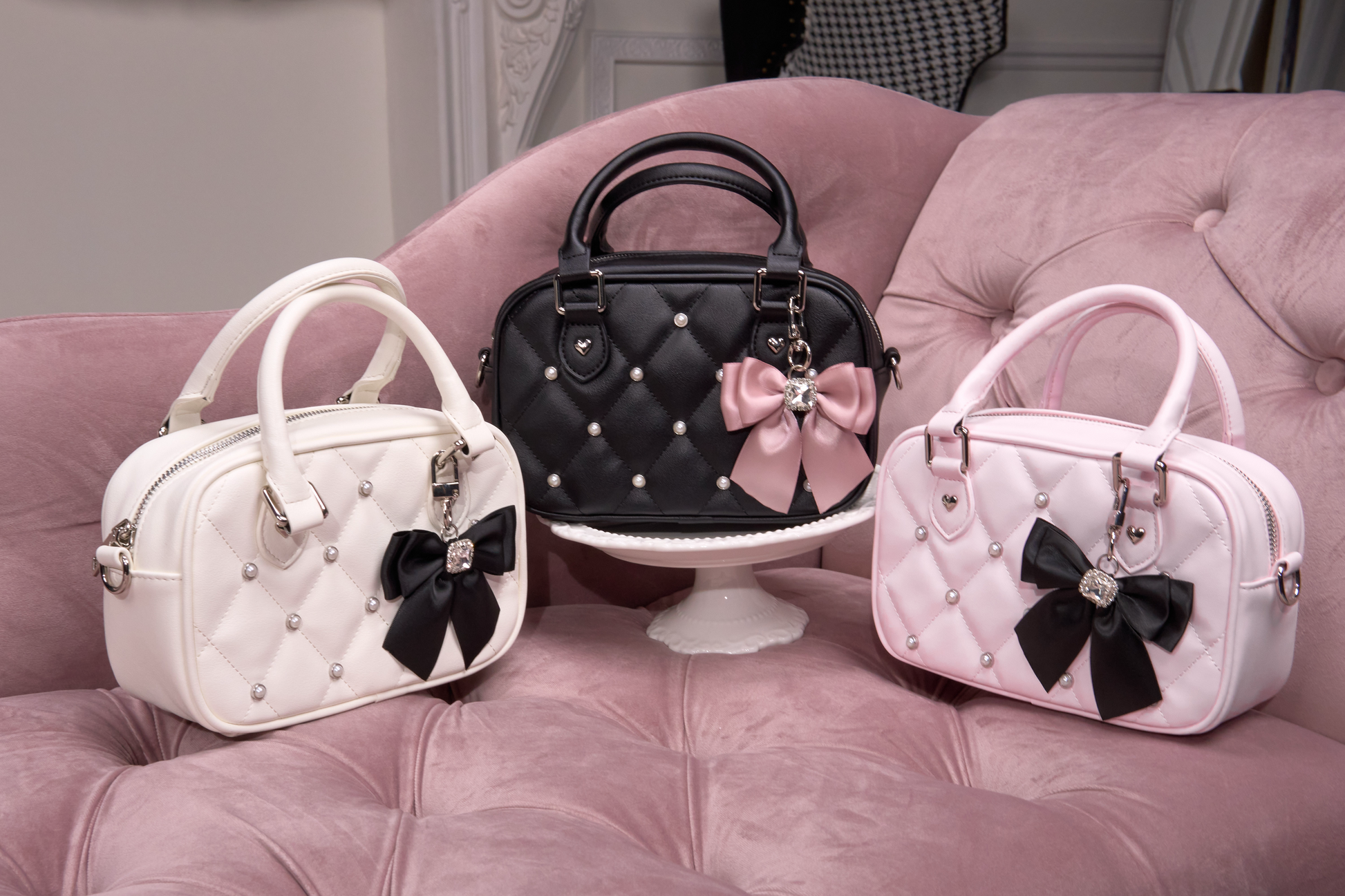 パールキルティングリボンショルダーバッグ – NoGenki