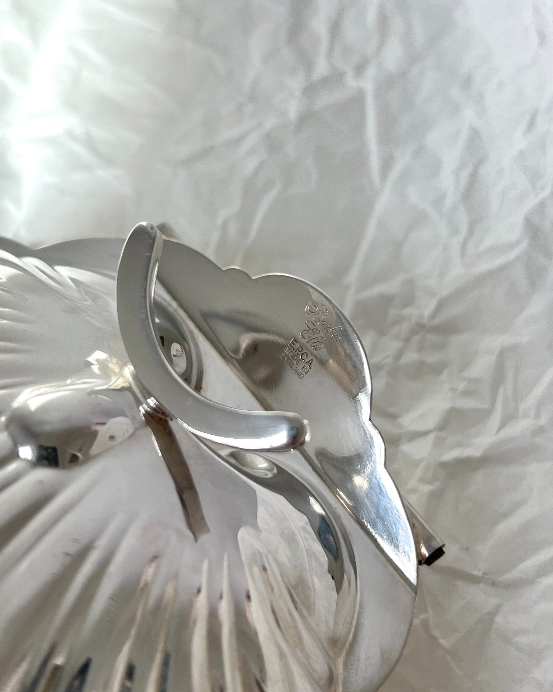 Barker Ellis Silver Plated Caviar Dish | Antique Shell Butter Dish