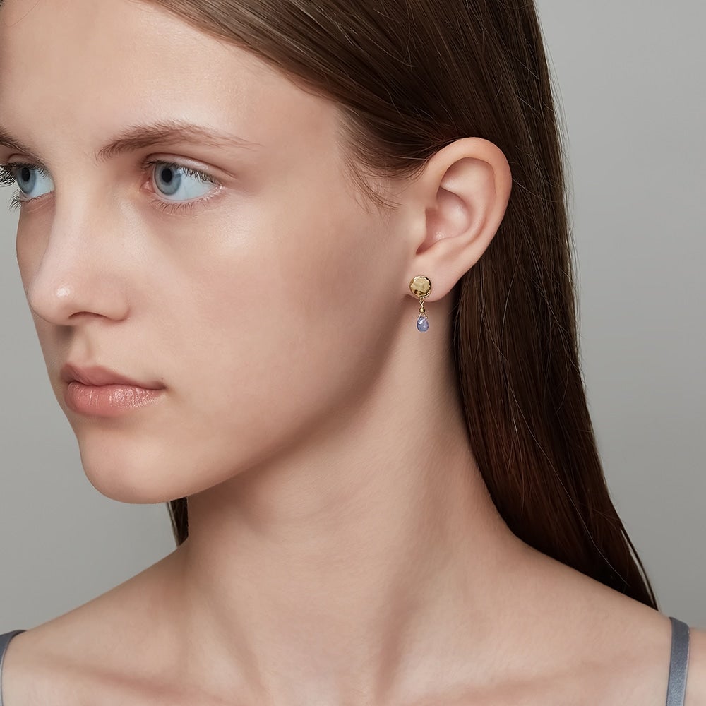 Tiny Charm】K10タンザナイトチャーム｜ネックレスチャーム｜ノジェス