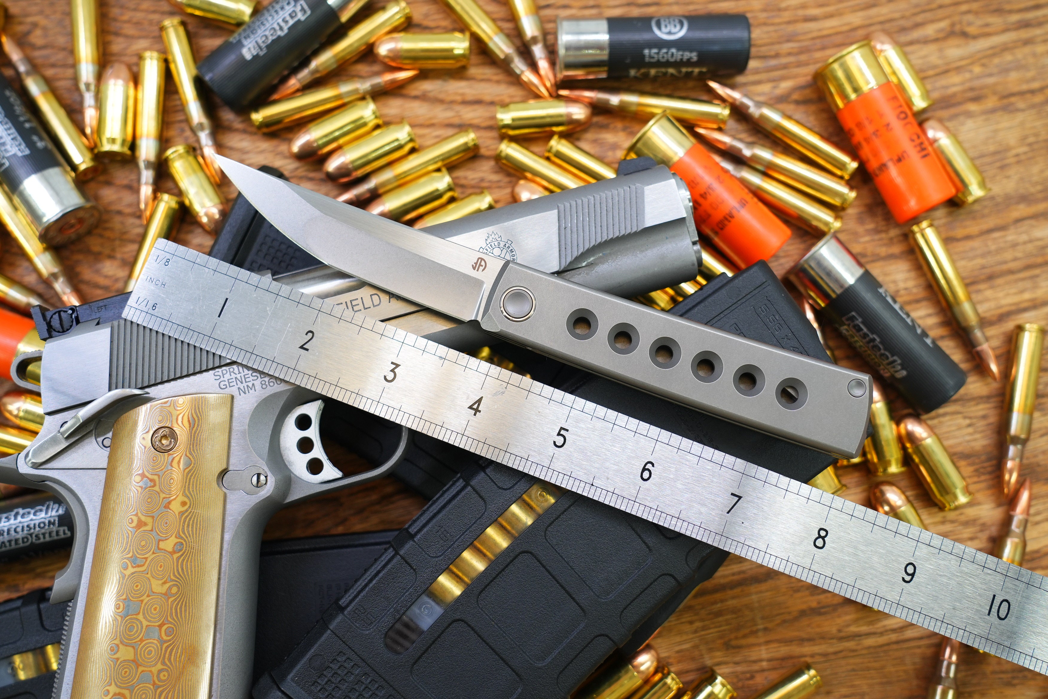 NEW 劍 KAIKEN Nature Hole M390 Blade Titanium handle Titanium back