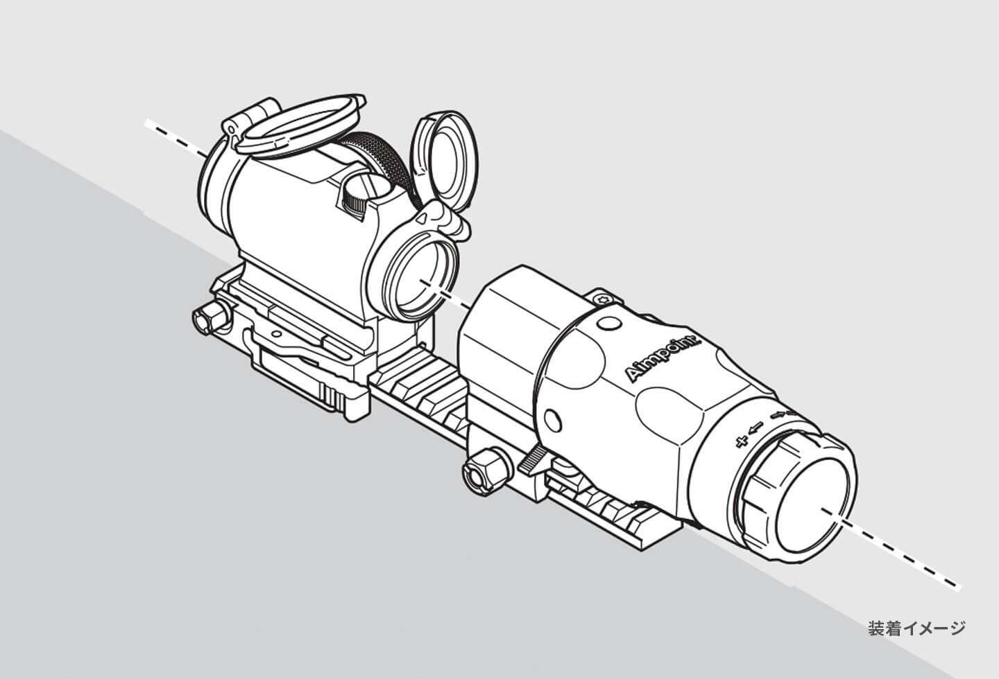 3X Mag-1 Flip Mount 39mm Twist Mount Base Kit | Magnifier Series