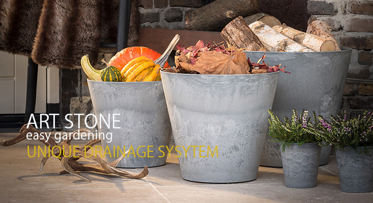 植木鉢/底面給水/受け皿】アートストーン ラウンドソーサー 14cm