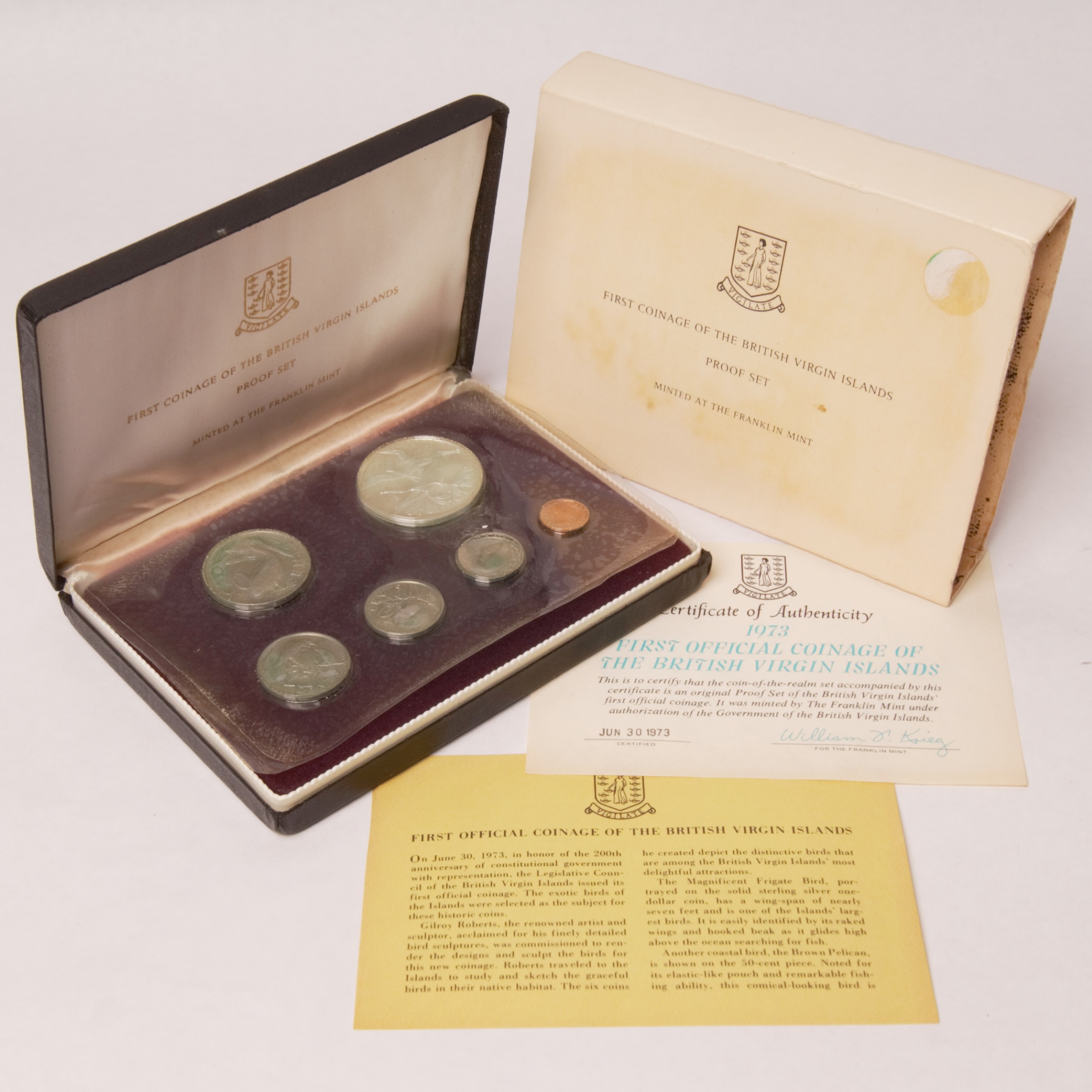 1973 First Coinage of the British Virgin Islands Proof Set - Numismax