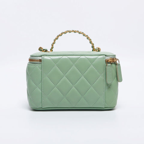 シャネル CHANEL バニティ ラインストーン ロゴ チェーン マトラッセ