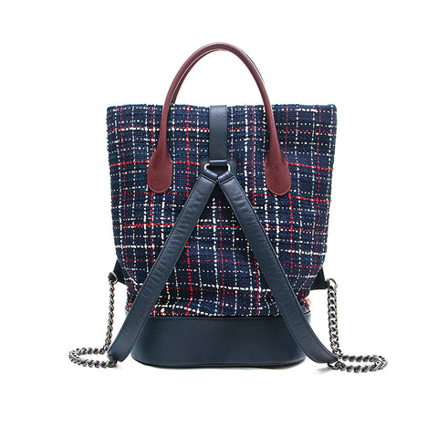 シャネル CHANEL エアライン ツイード リュック・デイパック ネイビー