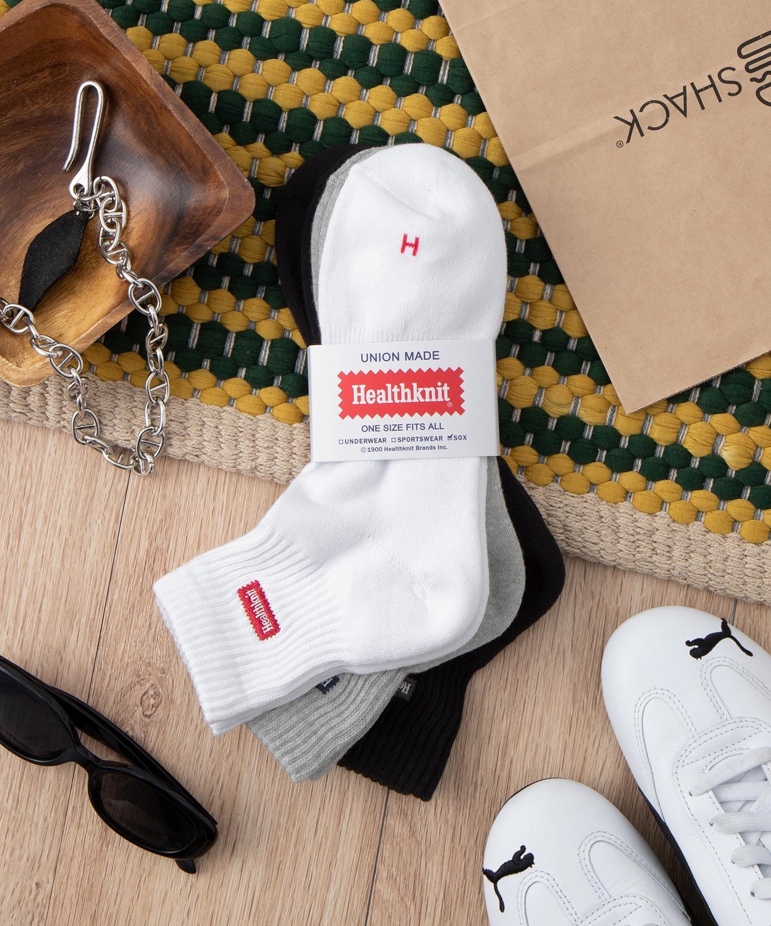 Healthknit/ヘルスニット】3足セットヘビーウェイトクォーターソックス