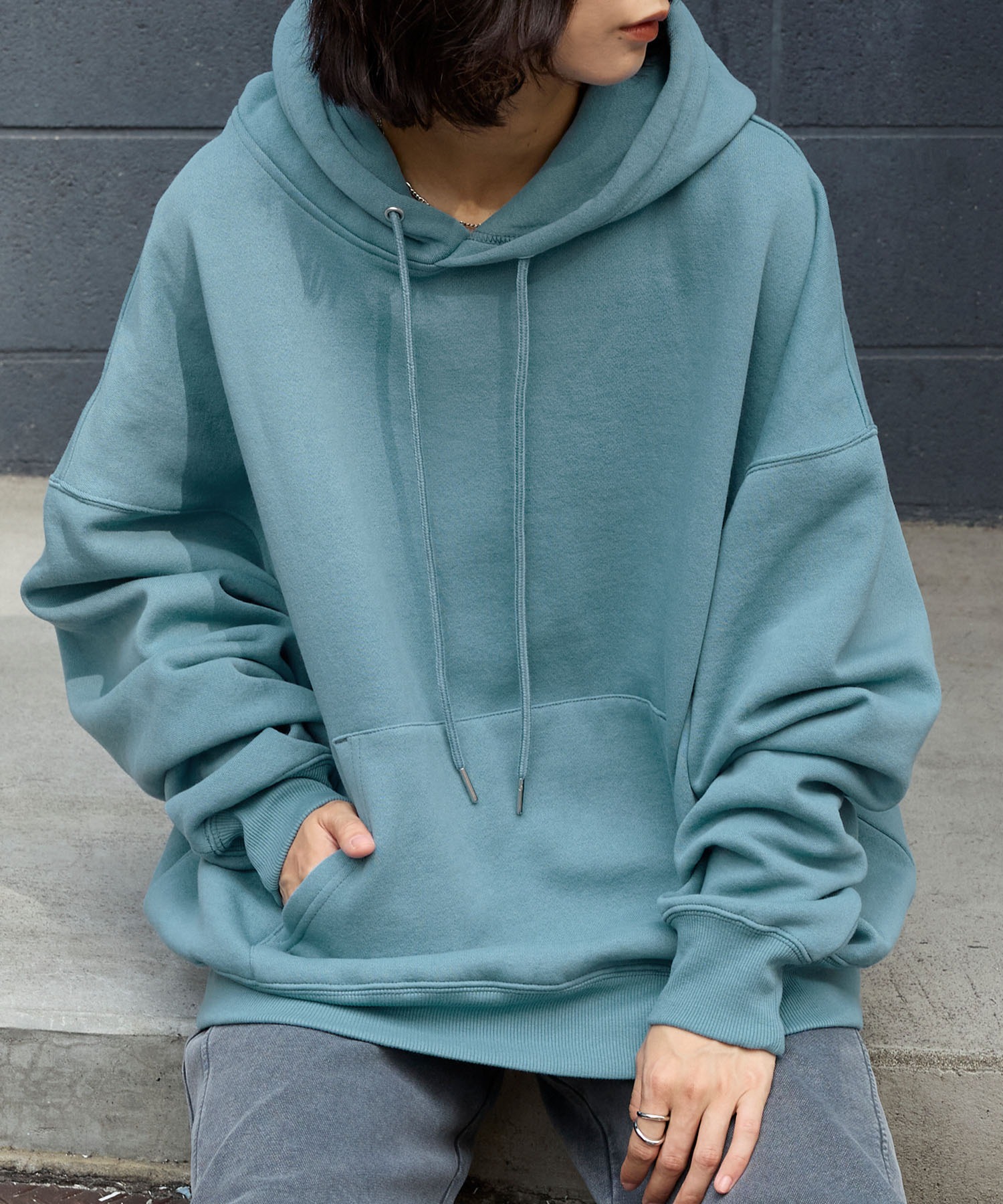 12oz ヘビーウェイト ビッグシルエット プルオーバー パーカー MONO