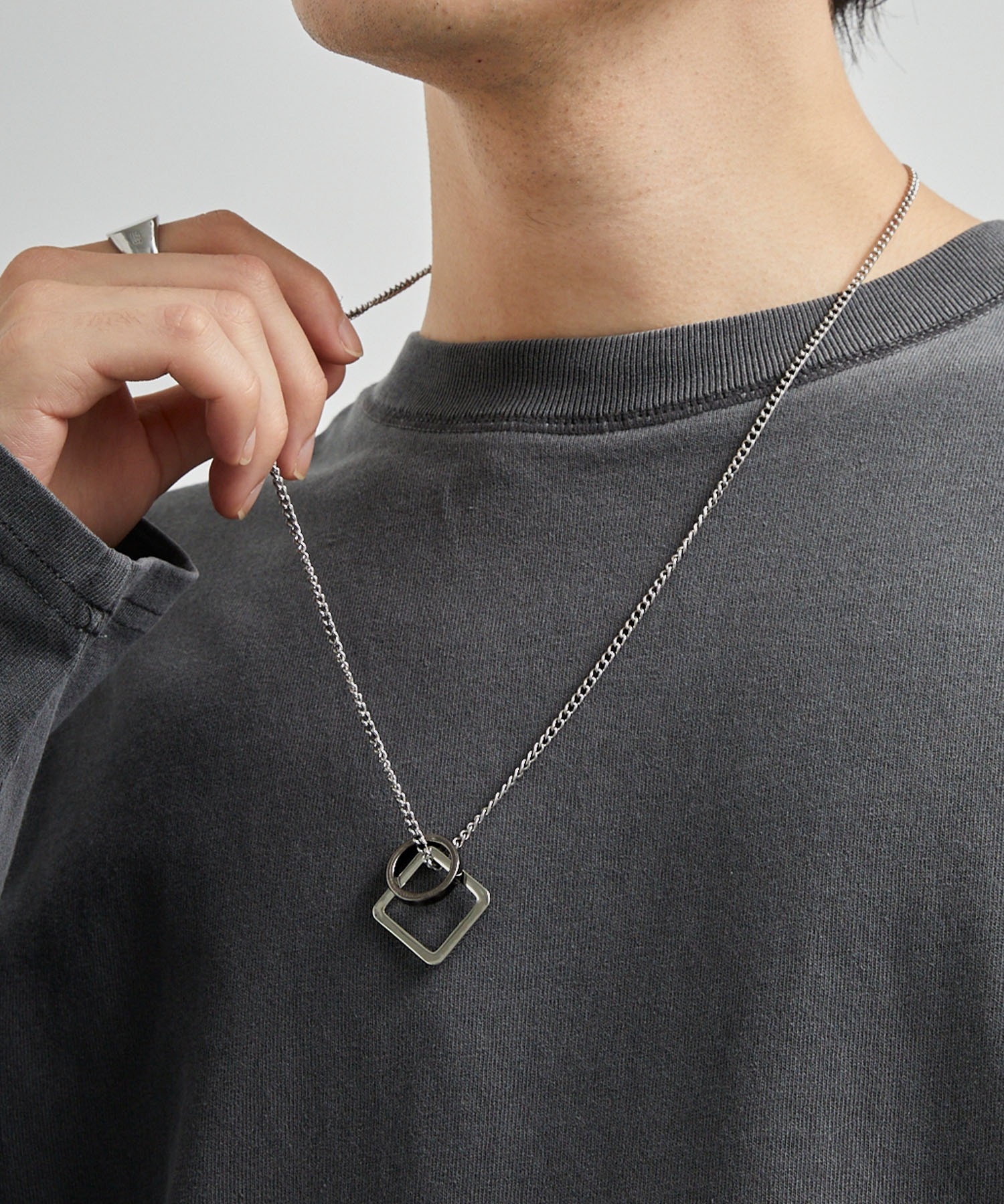 チャームネックレス/ロングチェーンネックレス 真鍮 /MONO-MART Select