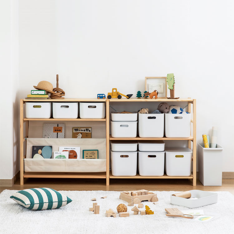 スチールユニットシェルフ・スチール棚セット・ミニ・ライトグレー 幅